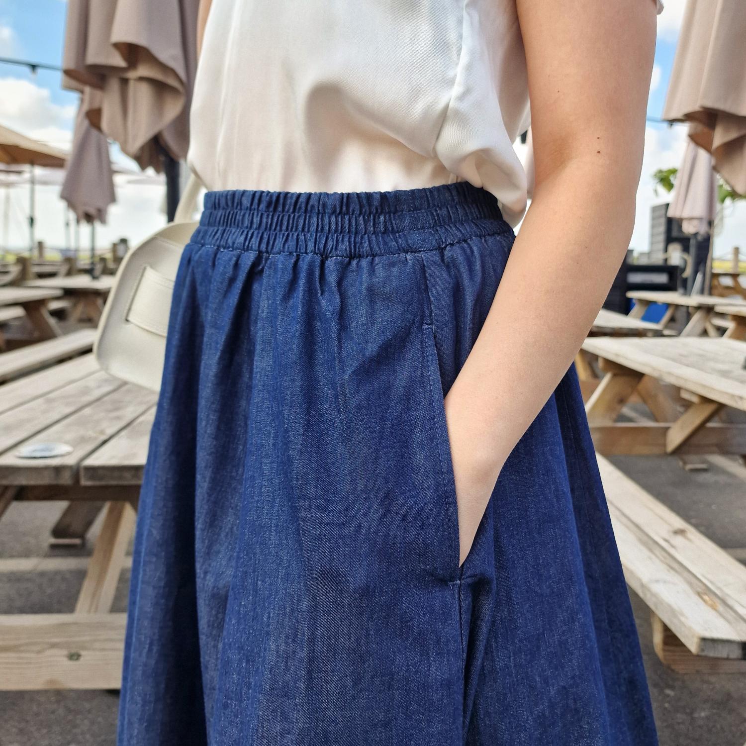 Maxi Chambray Skirt - Denim