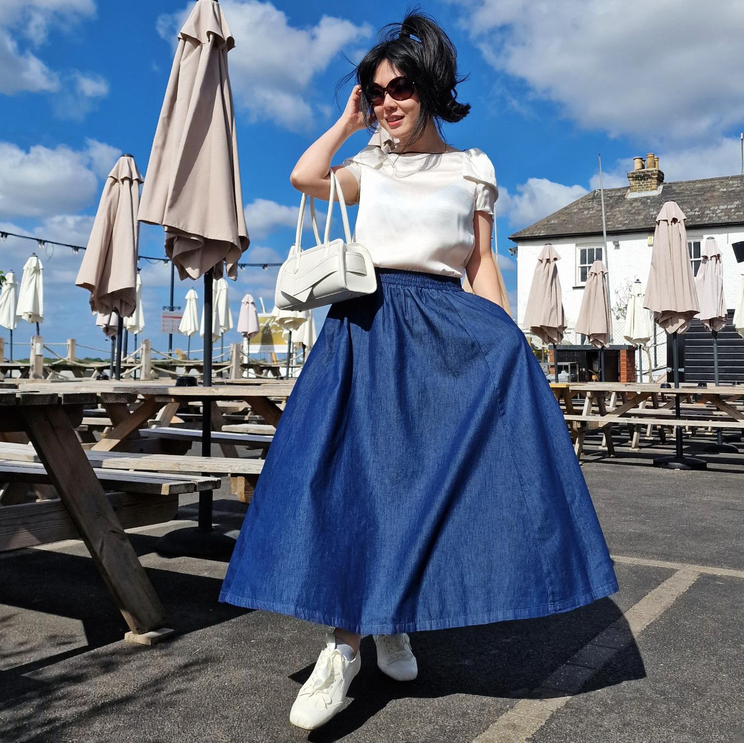 Maxi Chambray Skirt - Denim
