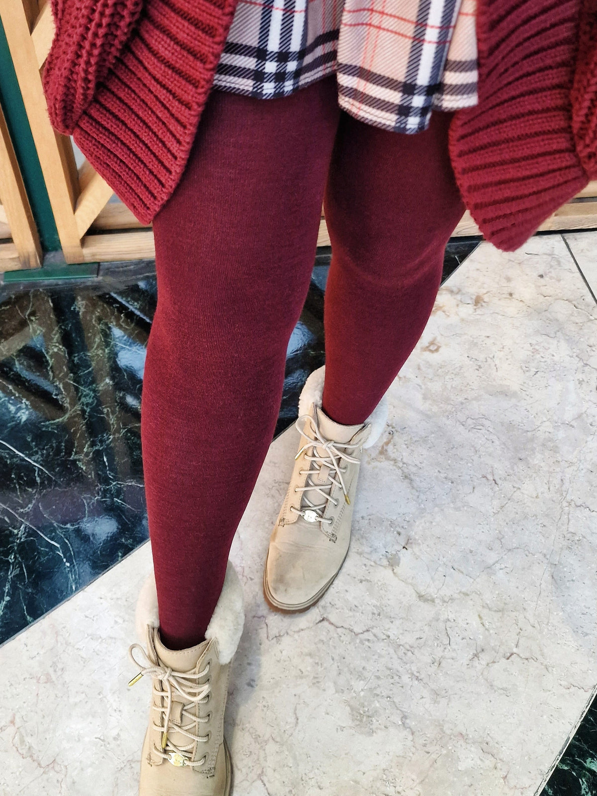 Merino Wool Tights - Red Velvet Cake
