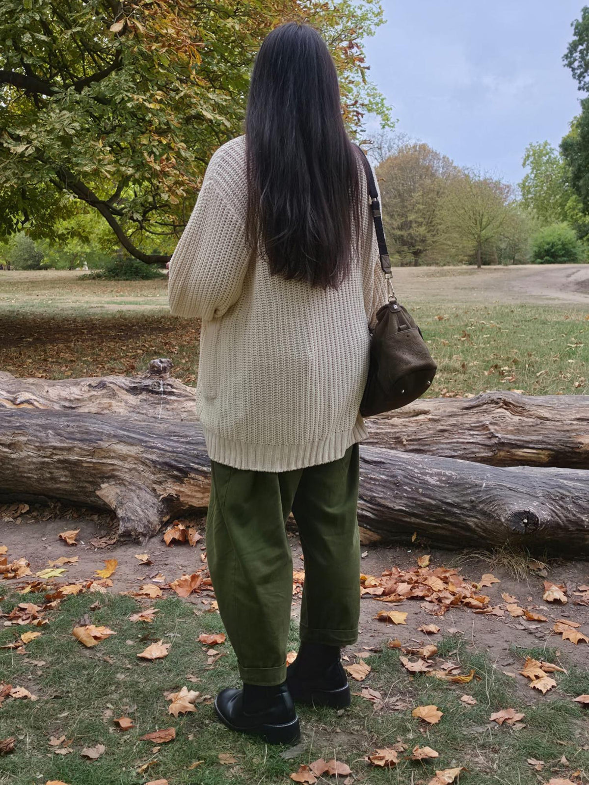 Chunky Knit Cotton Cardigan - Cream