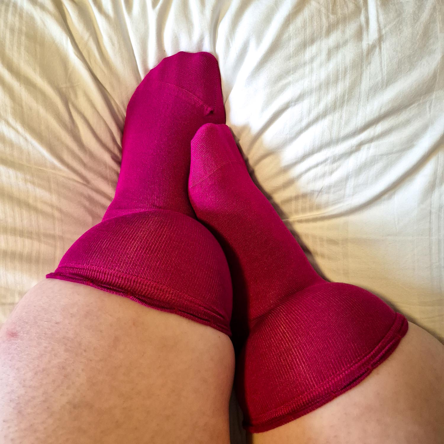 Chaussettes en bambou - 3 paires, motif hibiscus