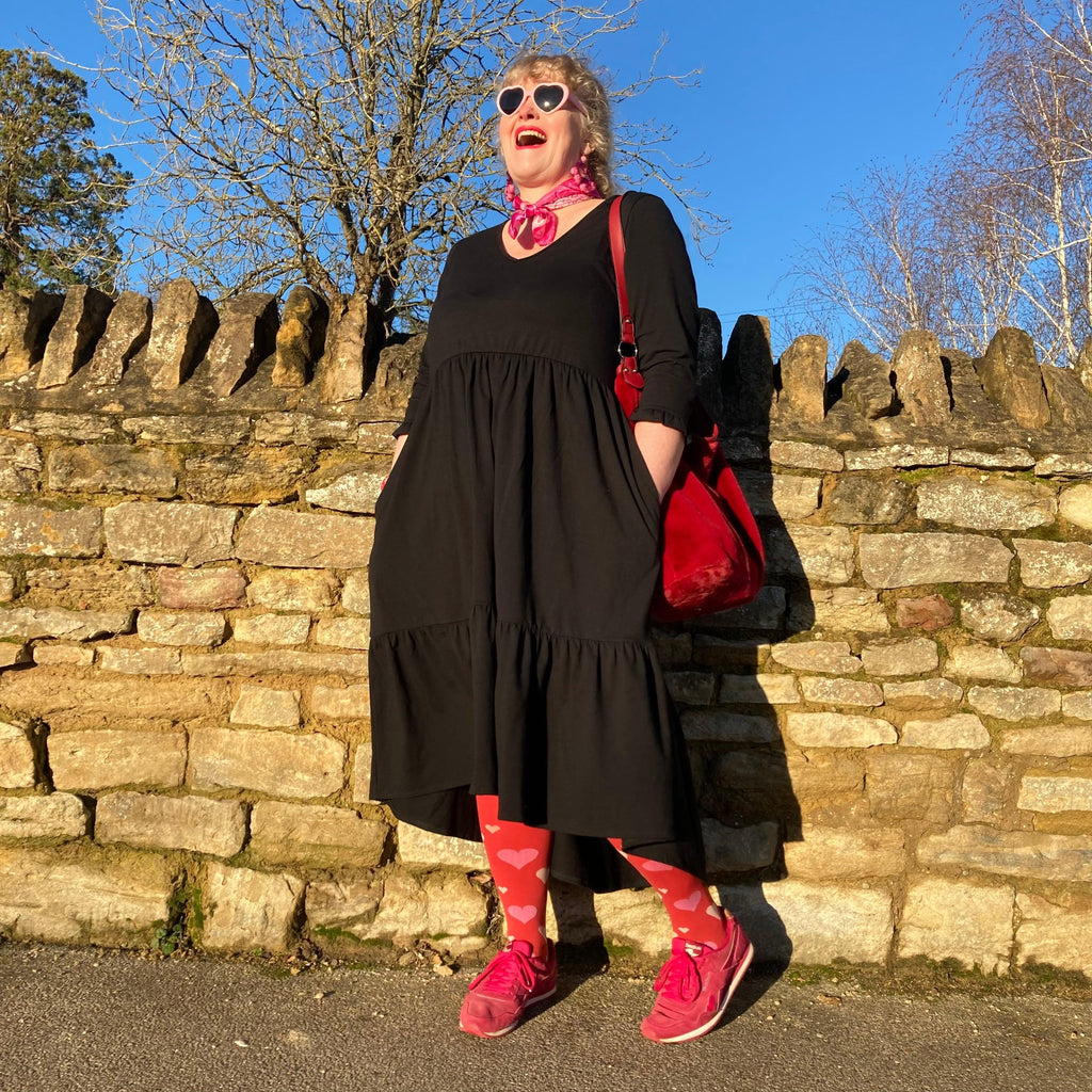 Tiered Midi Dress - Black - Snag