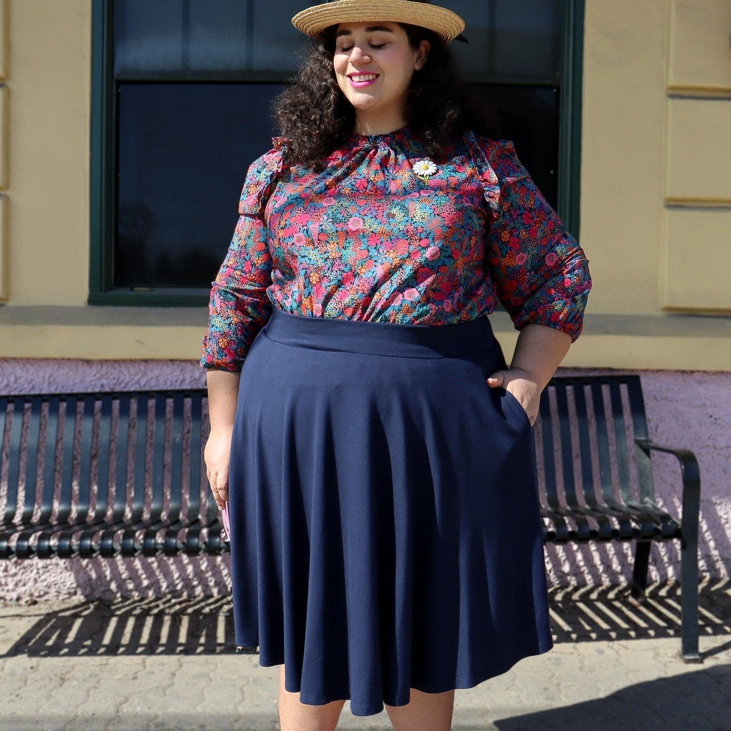 Flare Skirt - Navy