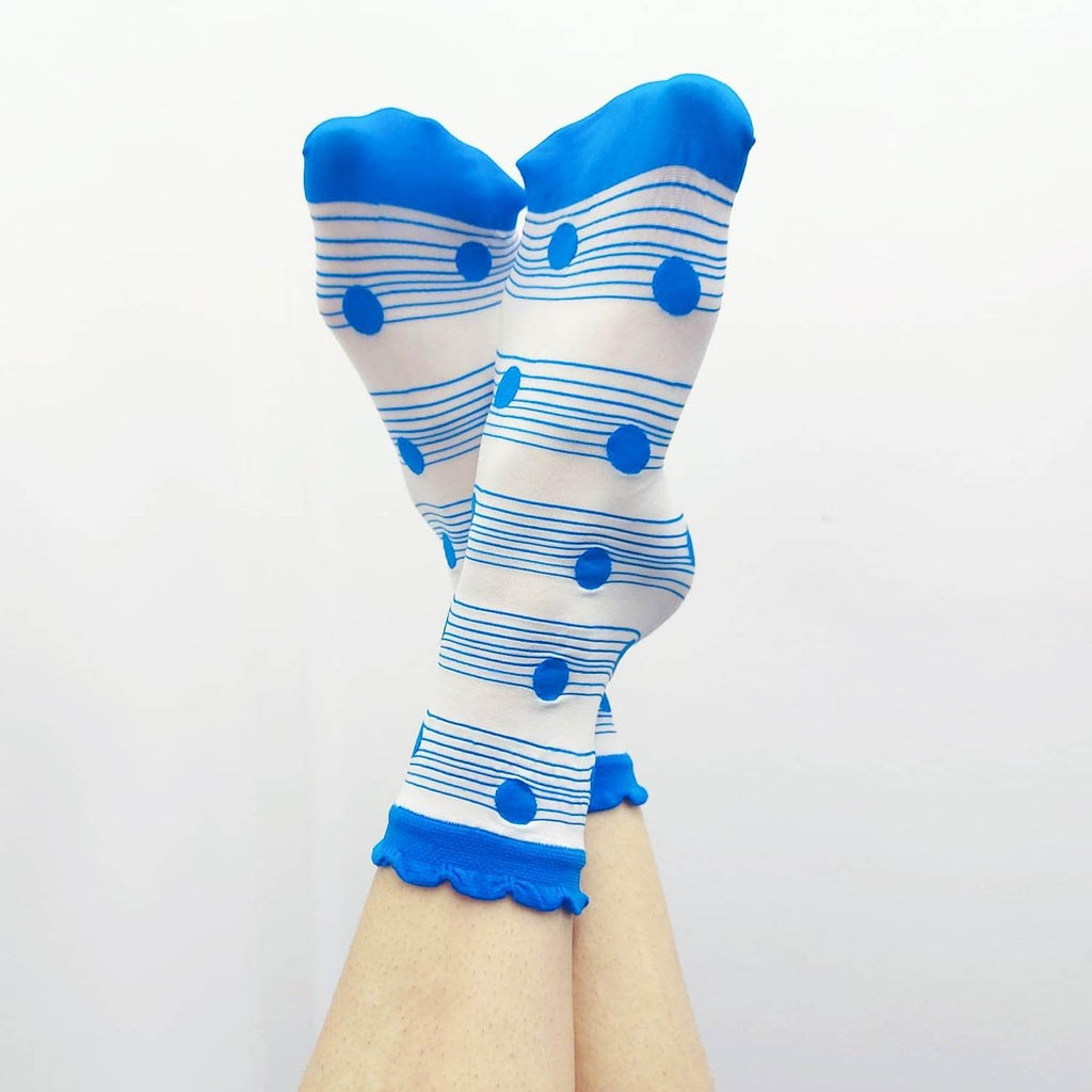 Socks - Ankle Sock Wafer - Ocean