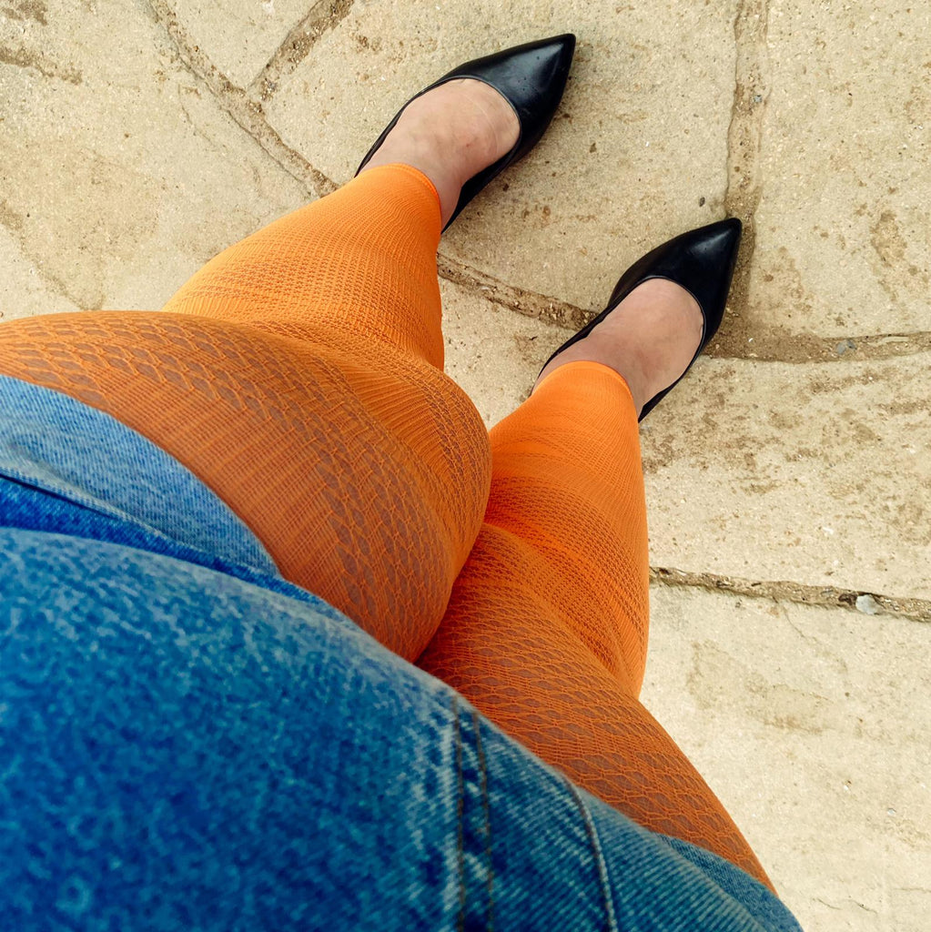 Tights - Flapper - Orange Sherbet
