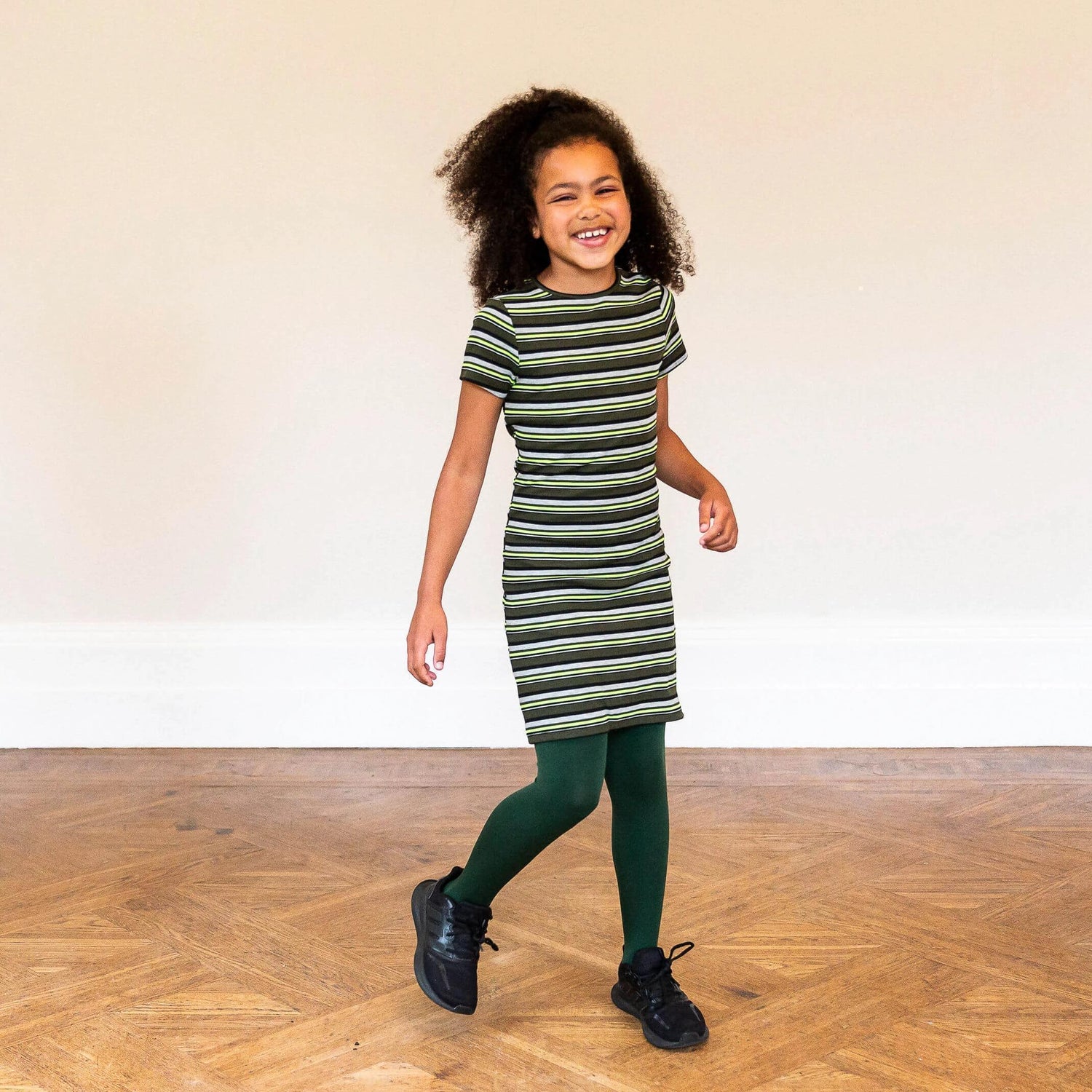 Tween Tights - Hit the Bottle Green